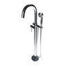 Castello Usa Neptune Freestanding Chrome Gooseneck Tub Filler Faucet with Float Handle CB-F04-CR-J0805